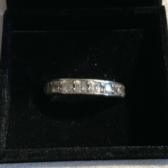Pandora Sparkling Row Eternity Ring large cz Retired Design size 6 💖 - Picture 3 of 7